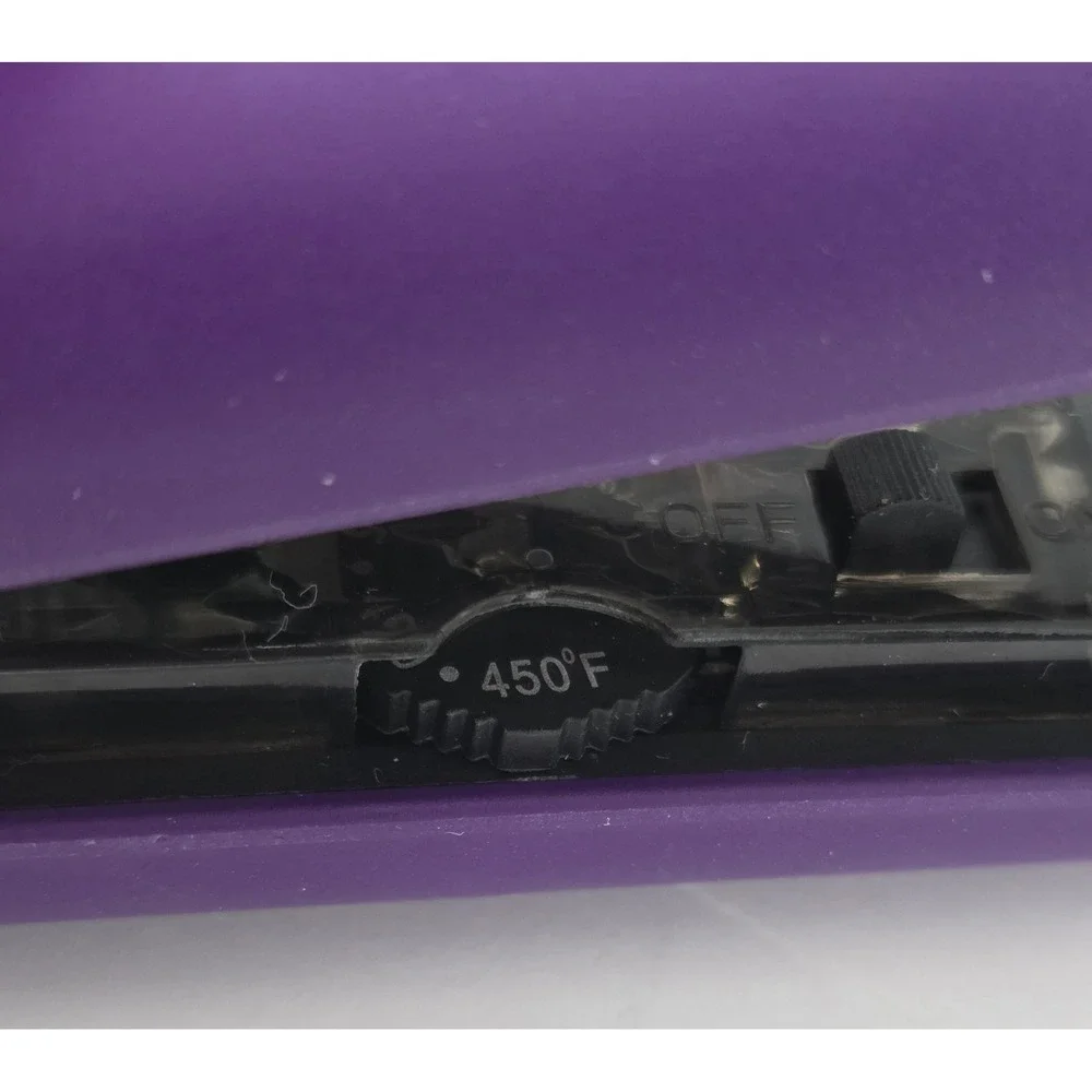 Soleil Professional Solid Ceramic Flat Iron Magnetized Plates Purple Pre-owned